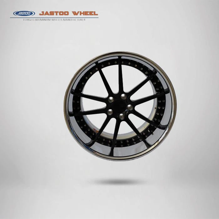 Olwyn Alloy Tsieina 2 Sleis 20 modfedd Black Forged Car Rims